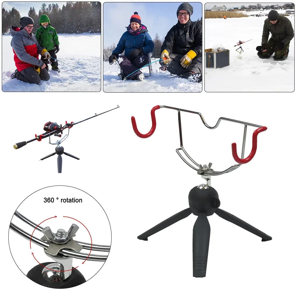 Portable Ice Fishing Candle Simple Installation Metal Folding Candle Adjustable Angle Fishing Door