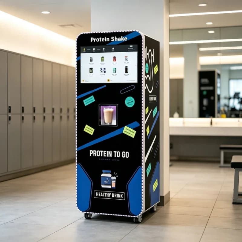 Smart Protein Powder Vending Machine Custom Design With Built-in Mixer Function Healthy Beverage Self Service Dispenser