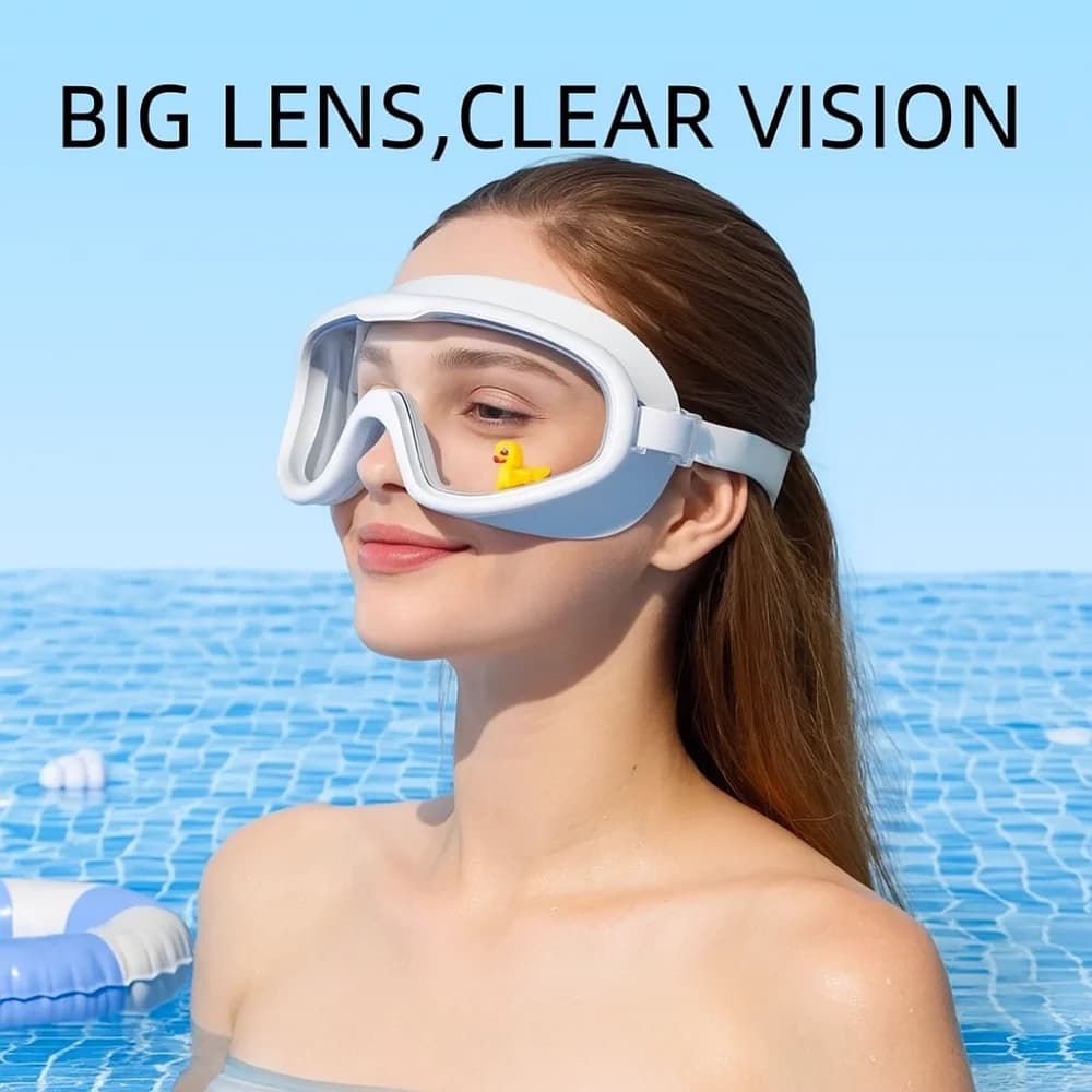 PC Anti-fog Diving Goggles Anti-fog Anti-UV Swimming Goggles Wide View Electroplated UV Protection Swim Eyewear Water Sports