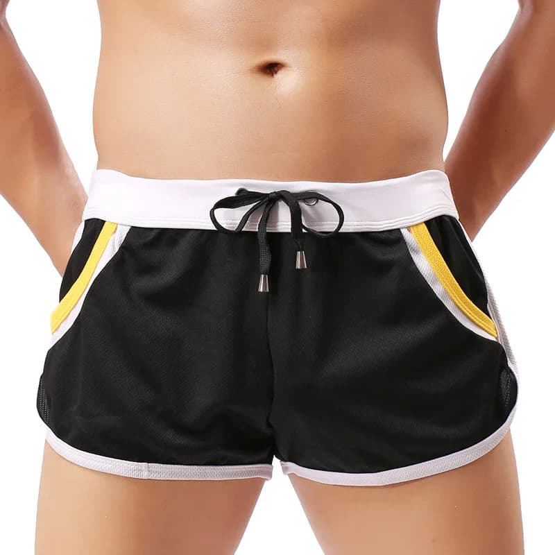 Summer Men's Arrow Pants Breathable Panties Wide Man's Home Shorts With Drawstring Short Night Trousers Casual for Young With Pockets