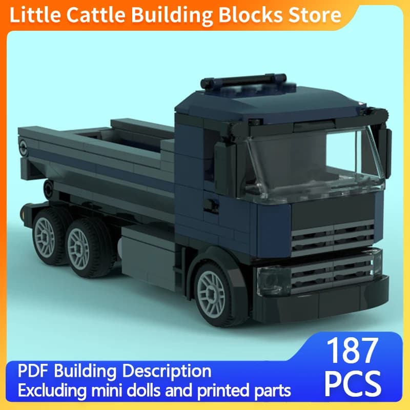 City Car Model MOC Building Bricks Engineering Transport Dump Truck Modular Technology Children Holiday Gifts Assemble Toys Suit