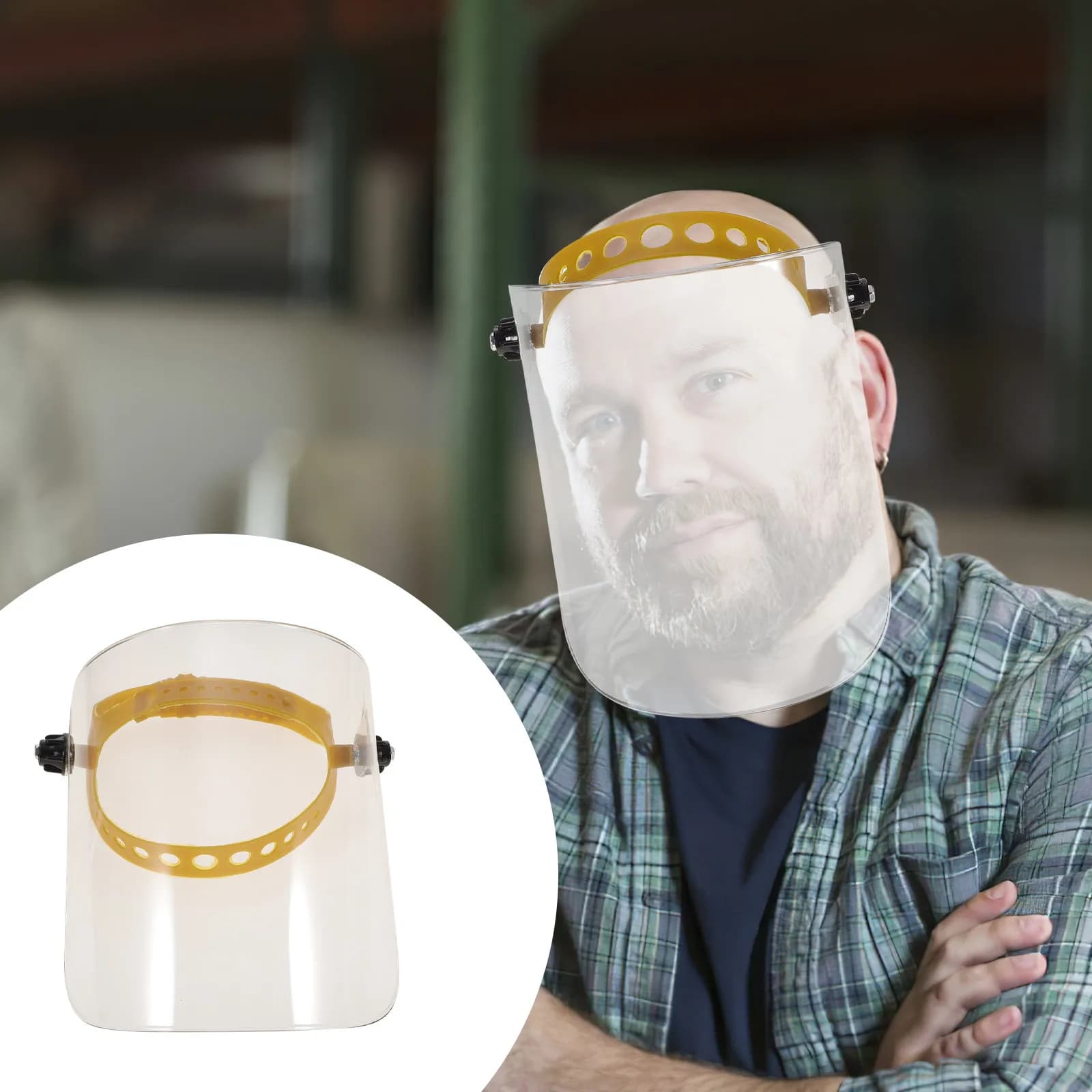 Transparent Face Guard Protective Mask Portable Design Spittle-Proof for Outdoor Use Face Shield Spittle Baffle