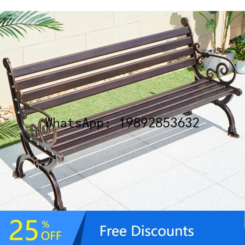 CZ Outdoor Park Chair Waterproof Solar Protection Casual Chair Metal Table and Chair for Hotel Courtyard