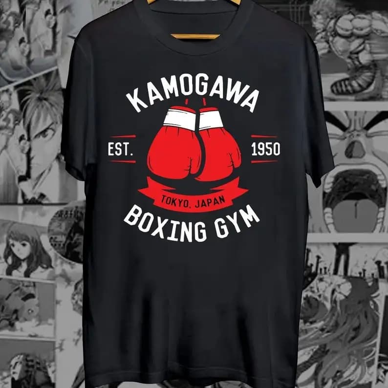 Unisex Hajime No Ippo Kamogawa Boxe Palestra T Shirt in cotone Ippo Makunouchi Manga Anime Abbigliamento Giappone Guantoni da boxe