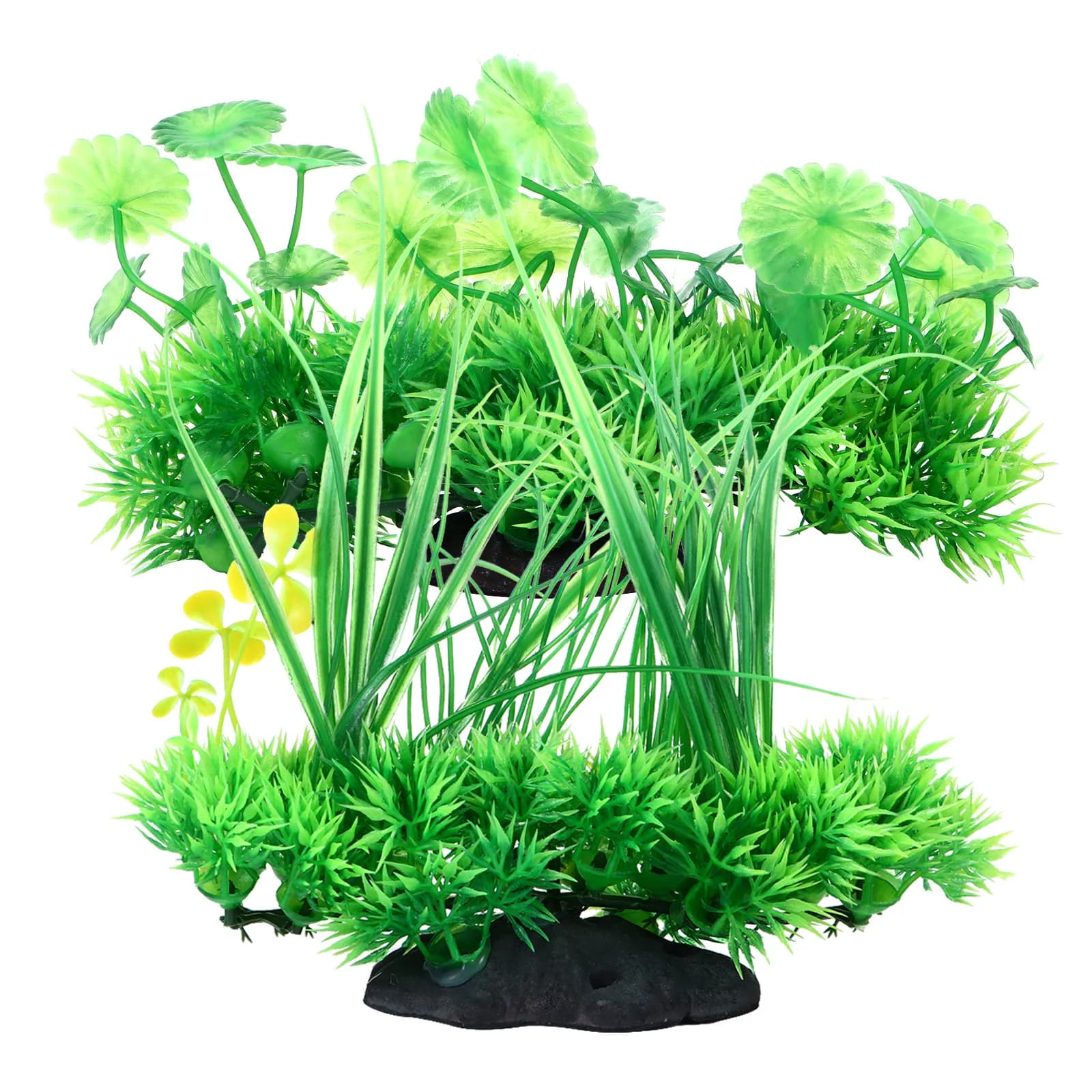 2Pcs Artificial Aquatic Plant Plastic Injection Molded Aquarium Decorations Vivid Fish Tank Water Grass Ornament
