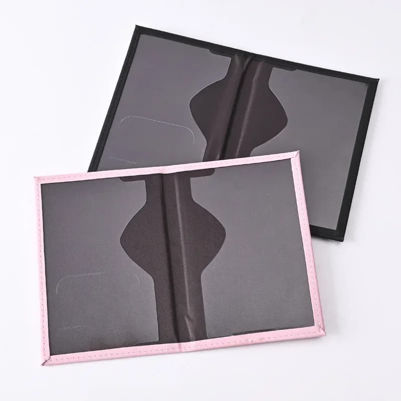 Pink Gold Letter Passport Holder Cute Travel Suitcase Print PU Leather Portable Passport Cover Travel Document Storage Wallet