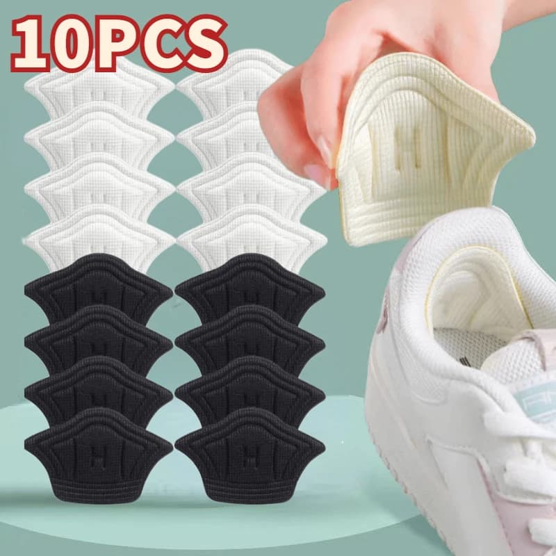 Set da 10 Pezzi di Solette Adesive per Scarpe, Cuscinetti per Tallone Regolabili, Inserti per Scarpe