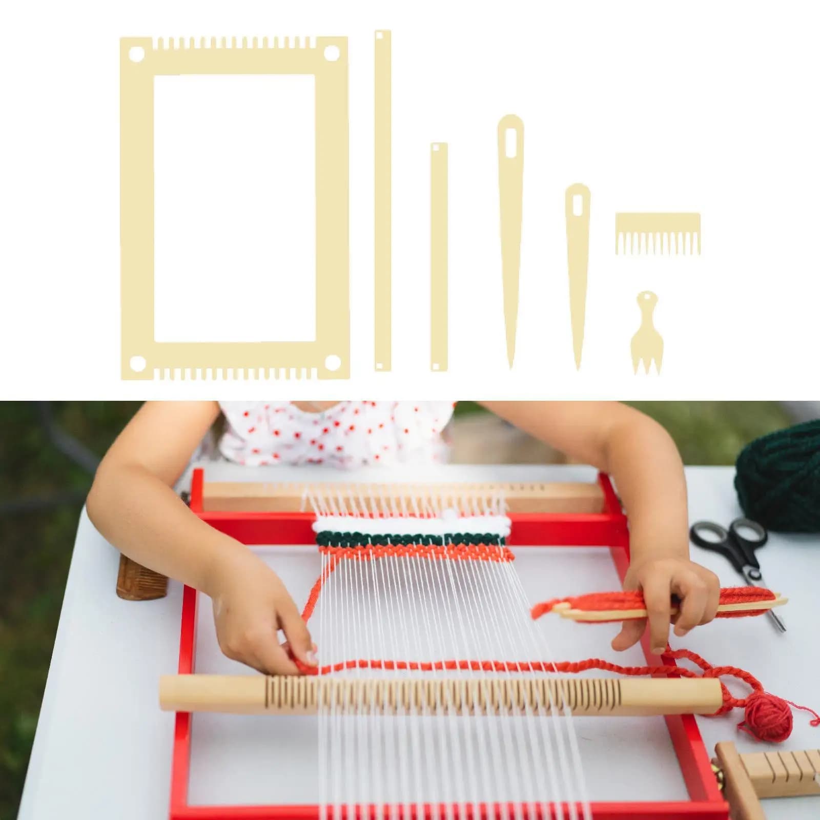 Wooden Weaving Loom Creative Handcraft Gift Hand Knitting DIY Craft Weaving Loom Machine for Beginners Women Adults