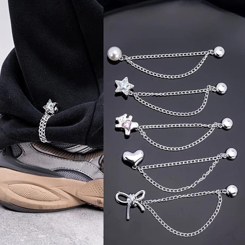 Chiusura Magnetica a Catena Elegante e Carina, Regolabile per Rallentare il Taglio dei Pantaloni