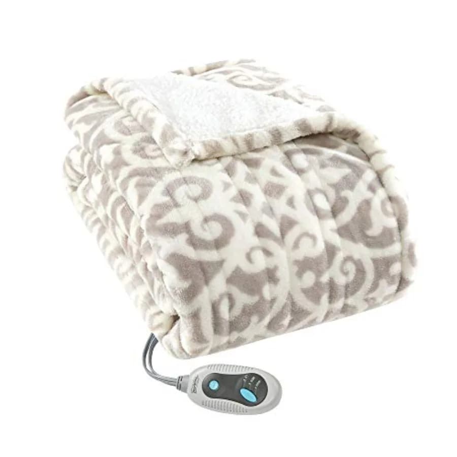 Poncho Elettrico Indossabile, Coperta Avvolgente Ultra Morbida in Sherpa e Pile Berber, Certificato UL e Oeko-TEX, 3 Impostazioni di Calore