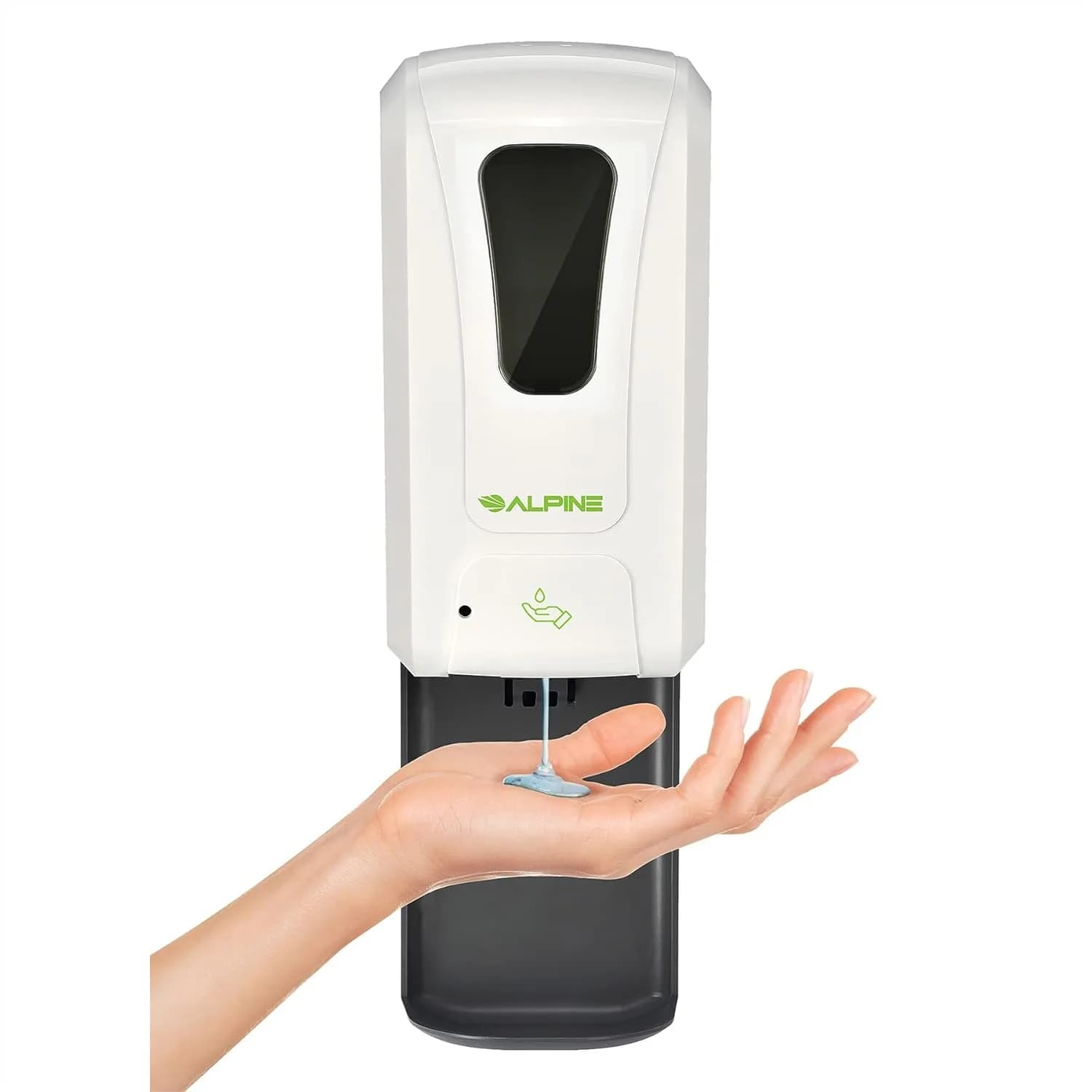 Dispenser di Disinfettante per Mani Senza Contatto con Vassoio Raccogligocce 1200mL - Erogatore Automatico di Sapone per Ristoranti, Ospedali, Scuole, Hotel, Cucine