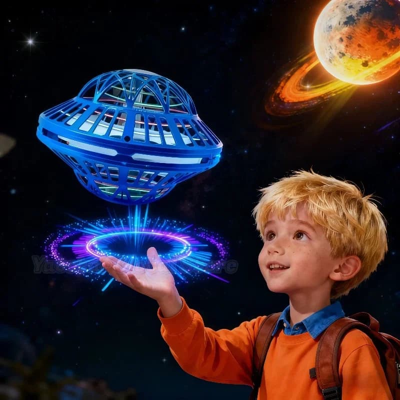 UFO Sensore intelligente Palla volante Piattino galleggiante Palla galleggiante Tecnologia nera Giroscopio con punta delle dita Giocattolo per bambini