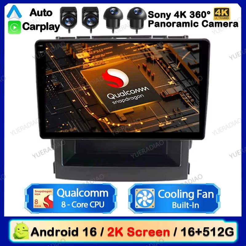 Android 16 Car Radio For Subaru Forester 5 Impreza 5 2018 - 2023 Carplay Auto GPS NAVI 4G WIFI Multimedia Stereo Video Player BT