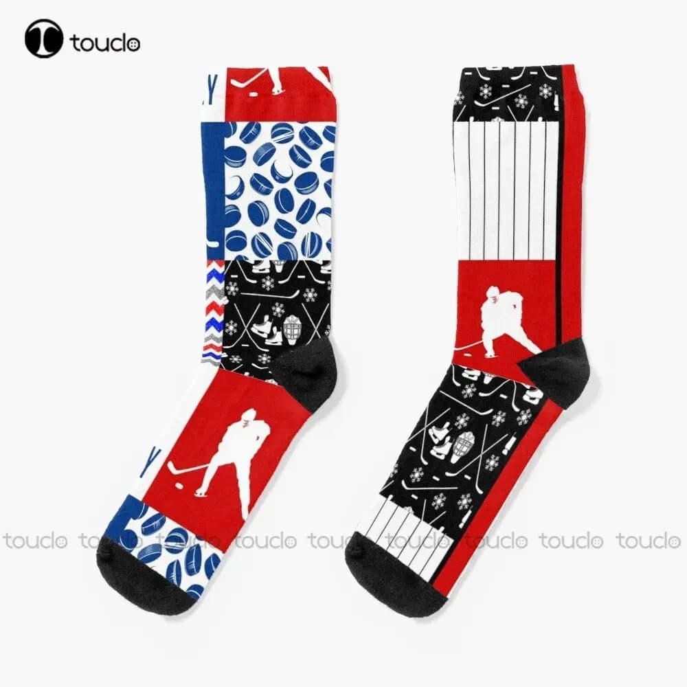 Ice Hockey Eat Sleep Gift For Ice Hockey Boy Socks Christmas Socks Personalized Custom Unisex Adult Teen Youth Socks Custom Gift