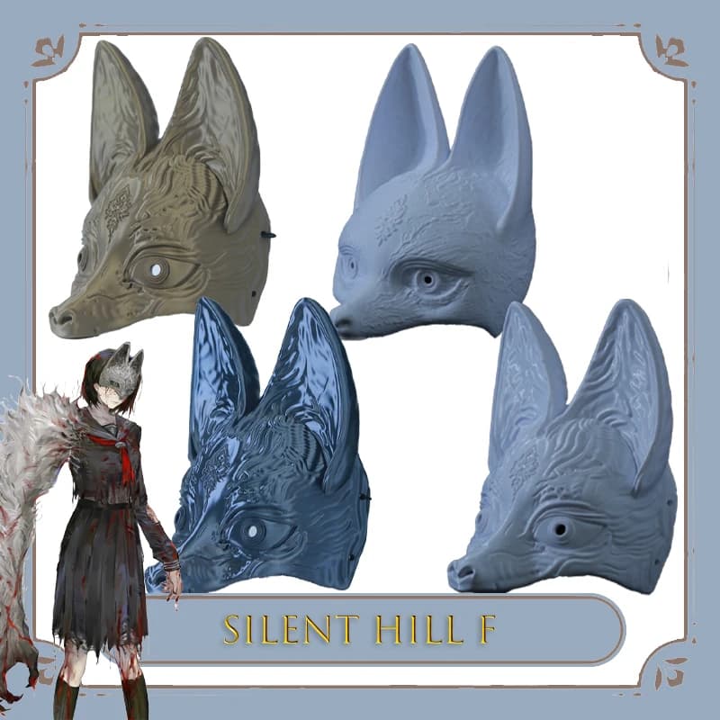 Game Sile f Kotoyuki Tsuneki Monster Hill Fox Mask Hinako Shimizu Mask Cosplay Decor Prop Halloween Carnival Horror Outfit