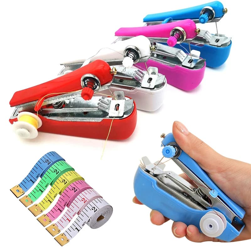 Manual Sewing Machine Kit 1PC Handy Sewing Needlework Machine with Random Color Soft Tape DIY Crafts Gifts for Sewing Lovers ZYF