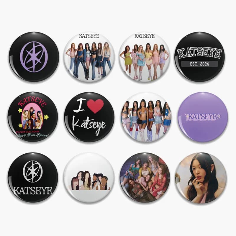 58mm Cool K-pop Katseye Spilla Daniela Lara Megan Manon Sophia Yoonchae Spilla Distintivo per Zaino Vestiti Cappello Ventole Regali