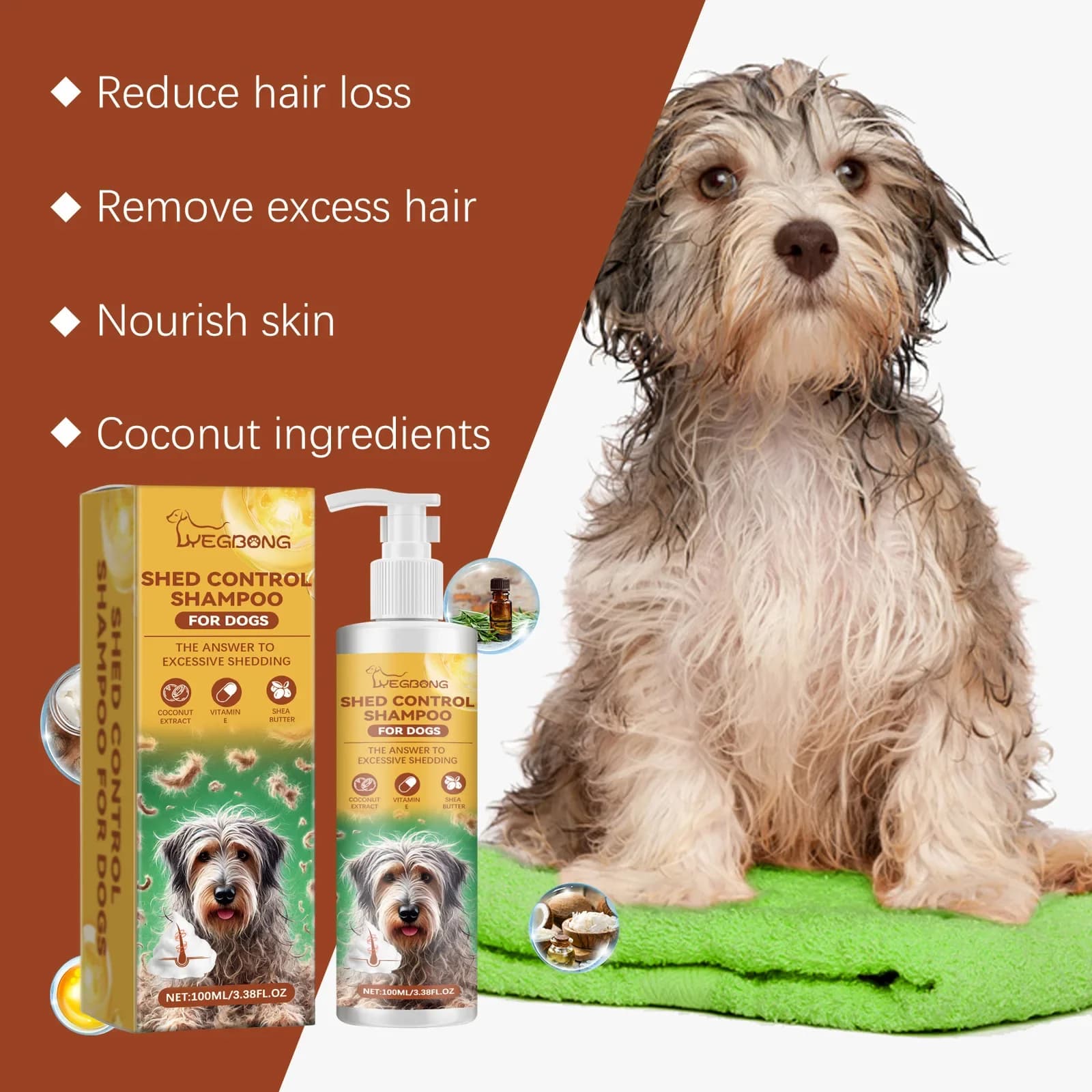 Shampoo per animali domestici 100ml ammorbidisce i capelli Gel doccia per cani delicato Non irritante essenza capelli puliti deodorare lascia profumo fresco prodotti per animali domestici