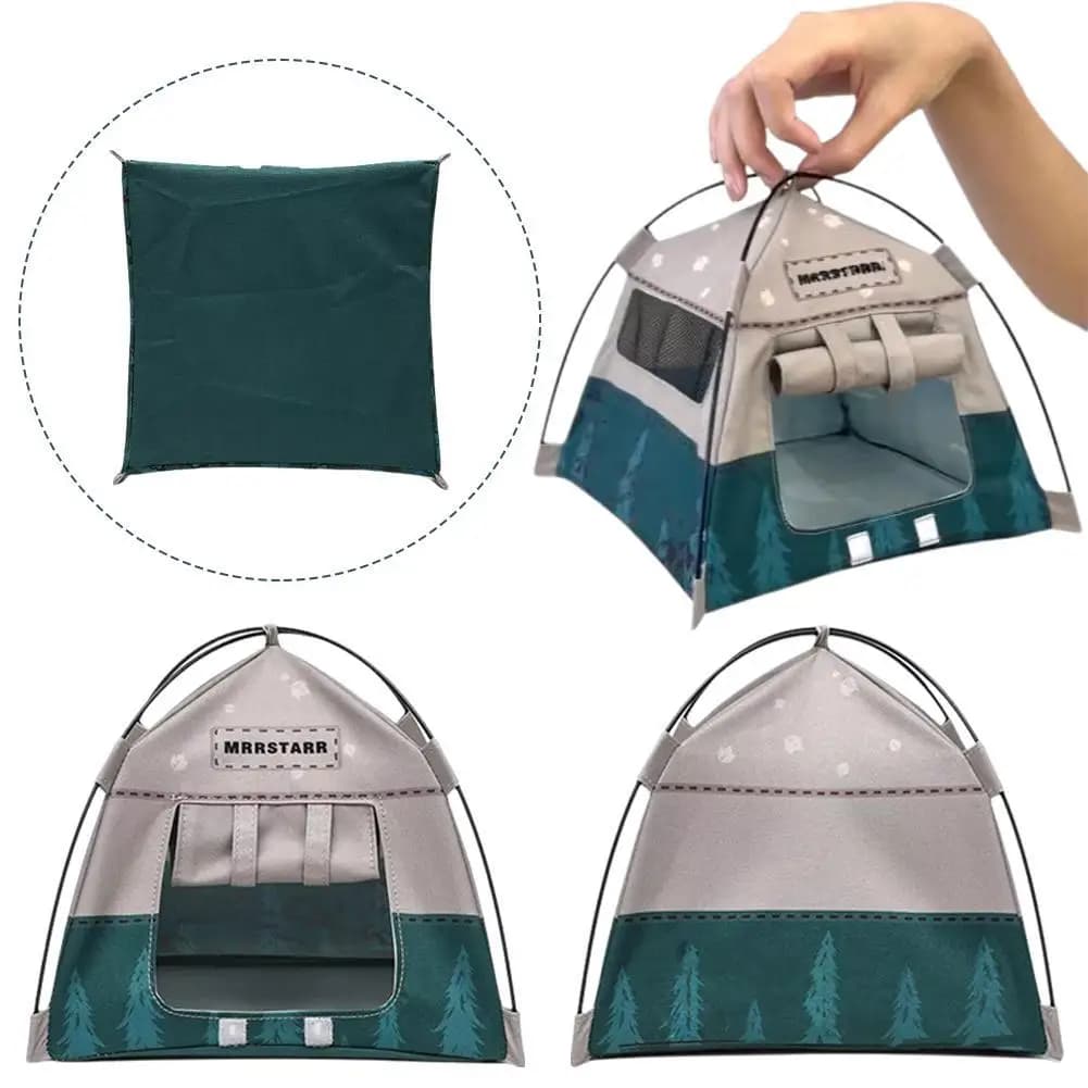 Mini educational camping tent for children, 18,5 cm small outdoor tent model, secure and robust fabric structure, realistic construction