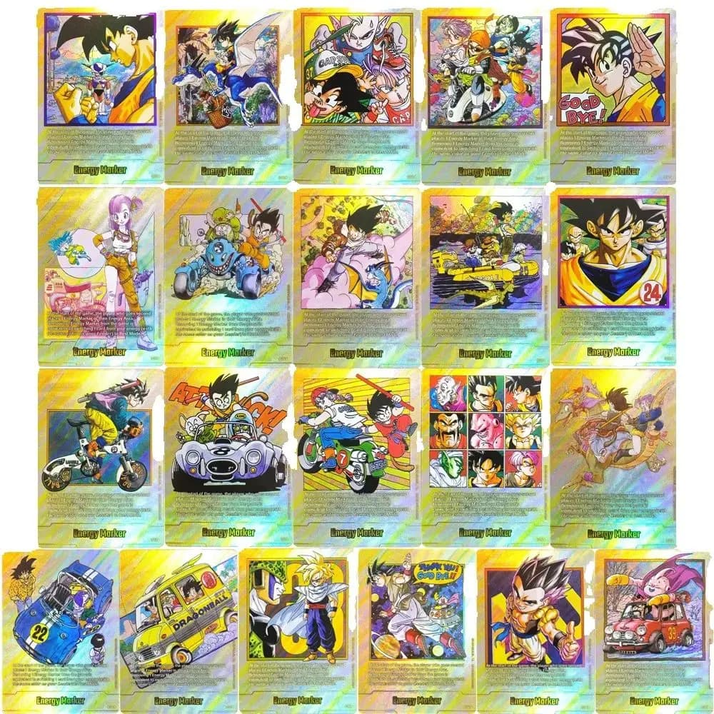 Carte da Collezione Dragon Ball Son Goku Beerus Energy Marker Card EN DIY di Alta Qualità Fai da Te, Carte da Gioco Anime Fatte a Mano, Regalo Giocattolo