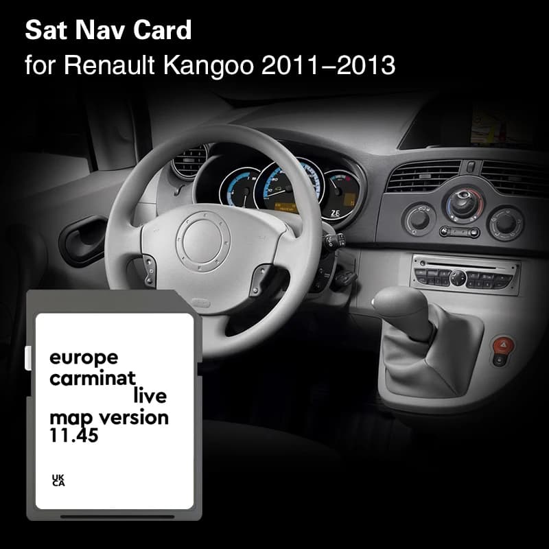 Carminat Live 11.45 per Renault Kangoo 2011 2012 2013 Cover UK UA EU Sat Nav Navigazione GPS per auto Mappa Scheda di memoria SD