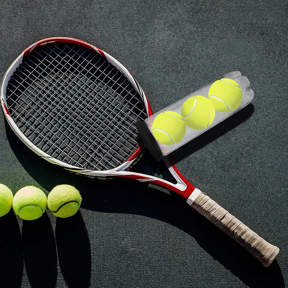 Set di 6 Tubi Trasparenti per Palline da Tennis in PVC con Coperchio Protettivo Nero, Contenitore Portatile per Tennis, Pickleball e Softball