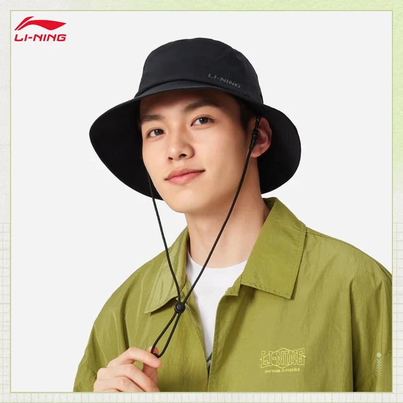 LI-NING Sports Life Series Unisex LN Bucket Hats Water proof Comodi berretti per tempo libero fashionable 58-60 cm AMYV199