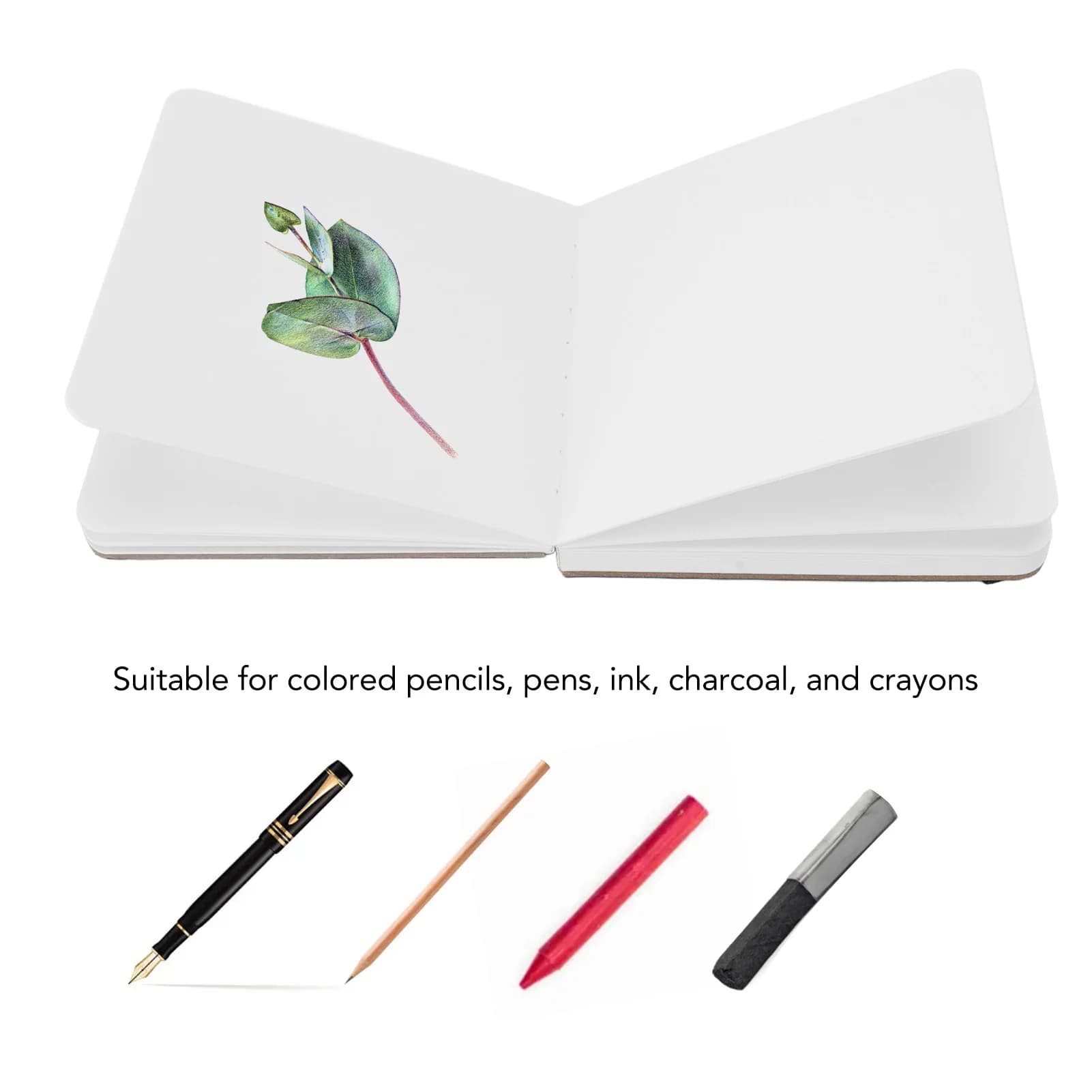Watercolor Sketchbook 30 Sheets 300GSM Sketch Pigment Painting Paper Drawing Pad for Daily and Travel Use 15x15cm