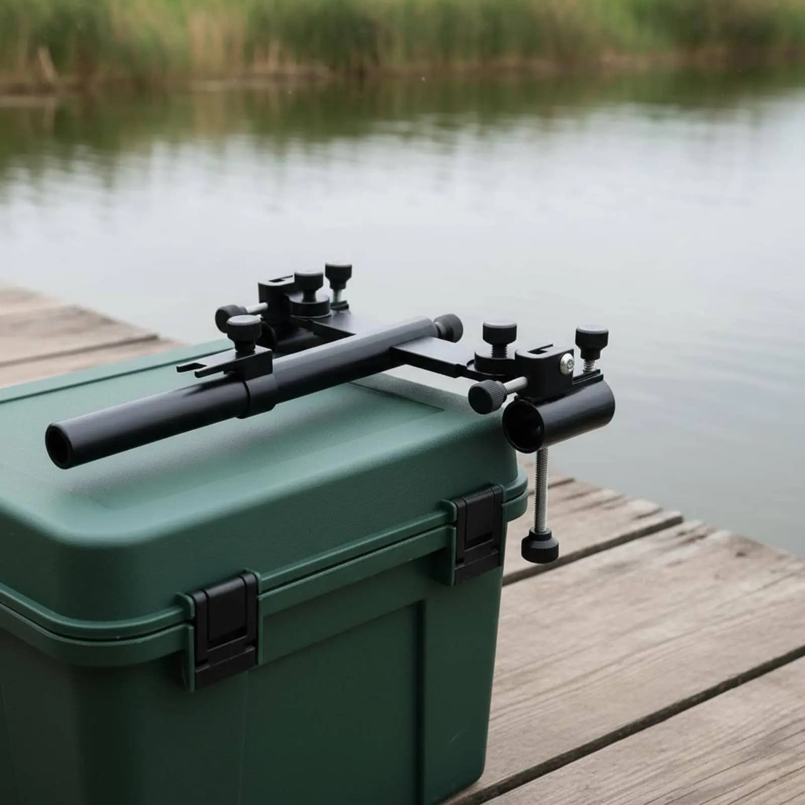 Portacanne da Pesca Leggero e Regolabile, Supporto per Due Canne, Portacanne Portatile Multiuso