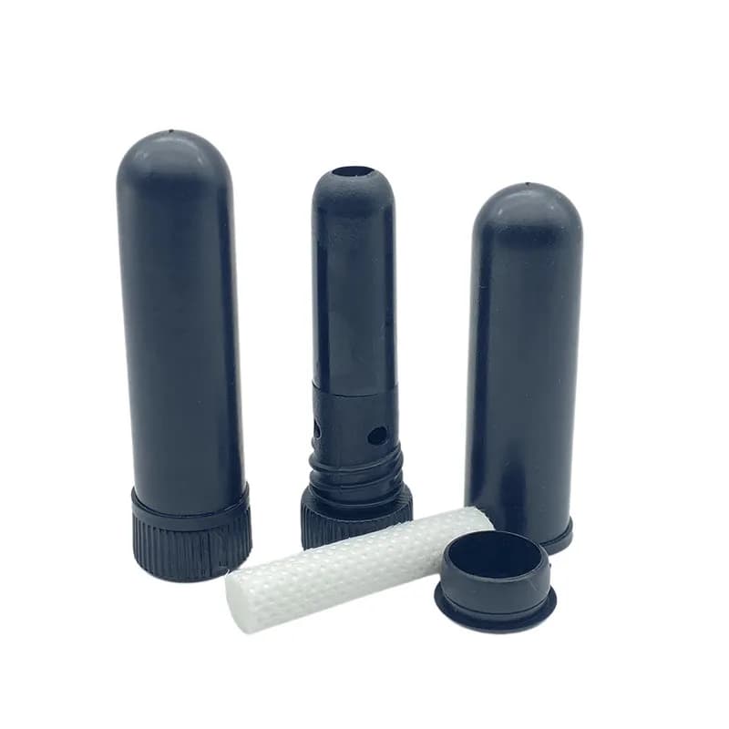 250 pz Inalatore Stick Olio Essenziale Aromaterapia Inalatore Nasale Tubo con Stoppini di Cotone Vuoto Inalatore Nasale per Olio Essenziale