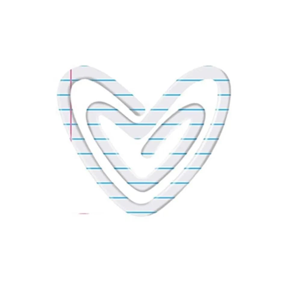 9pcs Acrylic Dye Sublimation Blanks Paper Clip Big Size Love Heart Heat Transfer Bookmark Creative Unique DIY Pattern Paper Clip