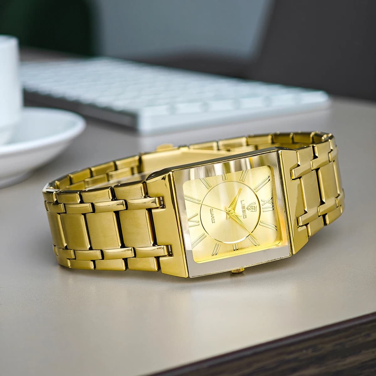 LIEBIG Orologi da polso impermeabili al quarzo con cinturino in acciaio inossidabile semplice e alla moda per uomo e donna, orologi di lusso da lavoro, Reloj Hombre