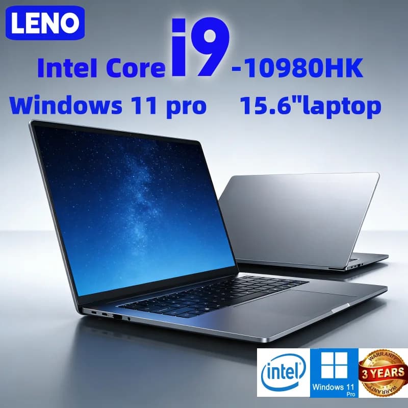 LENO Laptop da 15,6 Pollici con Intel Core i9-10980HK, Windows 11 Pro, 32GB RAM, 2TB SSD, Notebook Portatile per Gaming, Ufficio, Studio e Lavoro