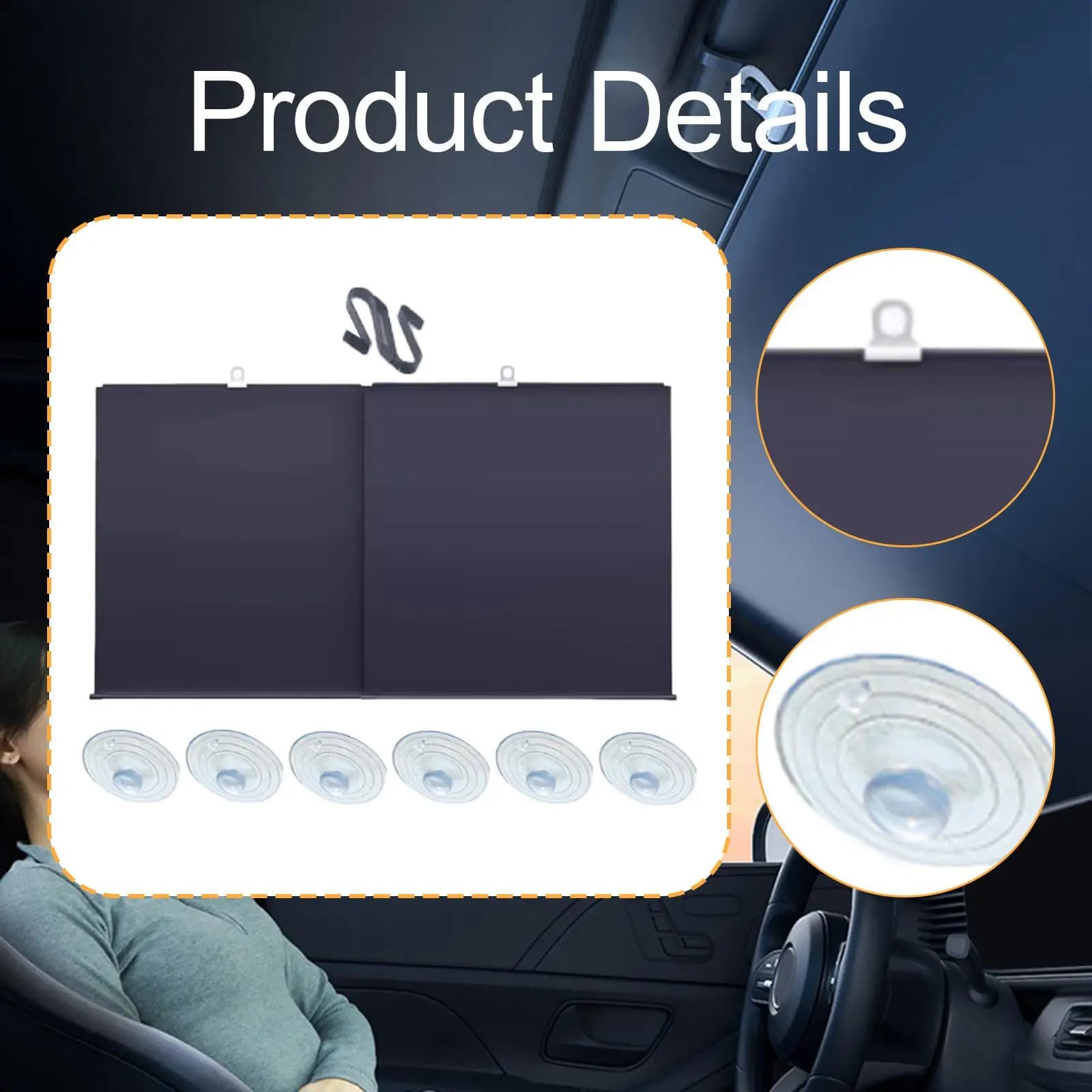 Windshield Sun Shade Foldable Universal Heat Insulation Car Sunshade Front Window Weather Protection for Sedans and Suvs