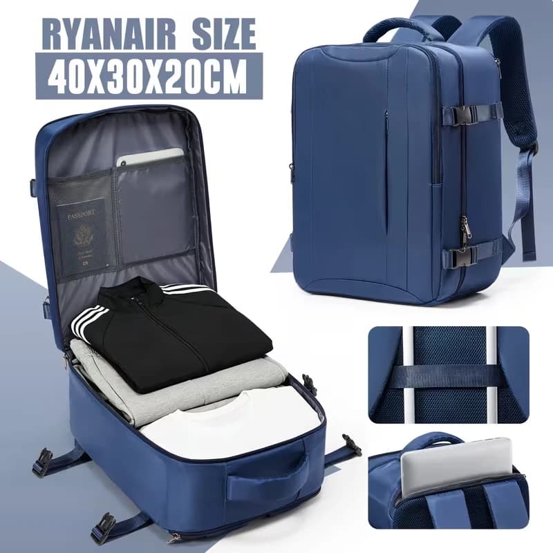 Ryanair Cabin Bag 40x30x20 cm Bagaglio a mano, Borsa da fine settimana, Zaino per laptop da uomo, Zaino da viaggio per esterni, Zaino per studenti