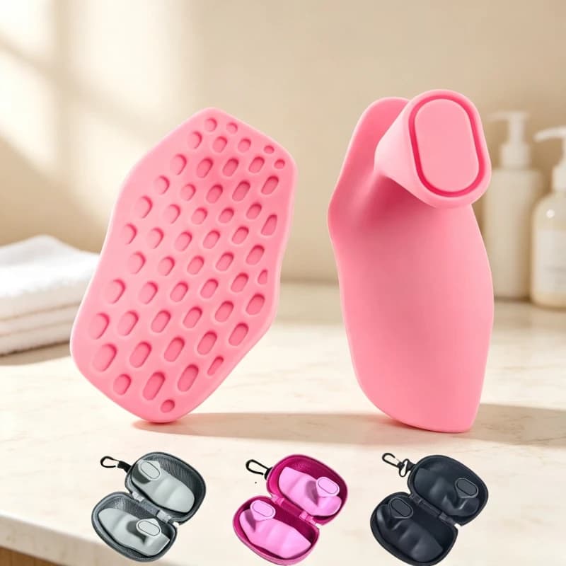 1 Pair Non Slip Gym Grip with Storage Box, Silicone Weightlifting Grip for Strength Training, Sports Gloves Alternative for Men