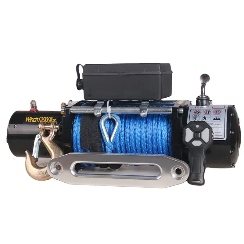 Verricello Elettrico 12V 24V con Cavo Metallico da 12000lb a 20000lb per Uso Marino e Auto, Corda Sintetica da 9500lb 13500lb 15000lb