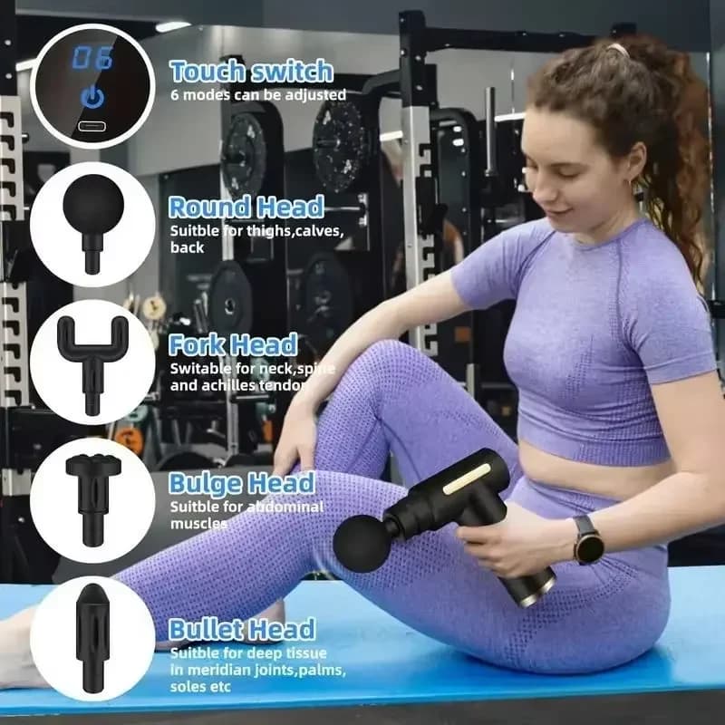 Fascia gun for men and women multi-functional massage cervical spine and back fitness equipment household fascia gun