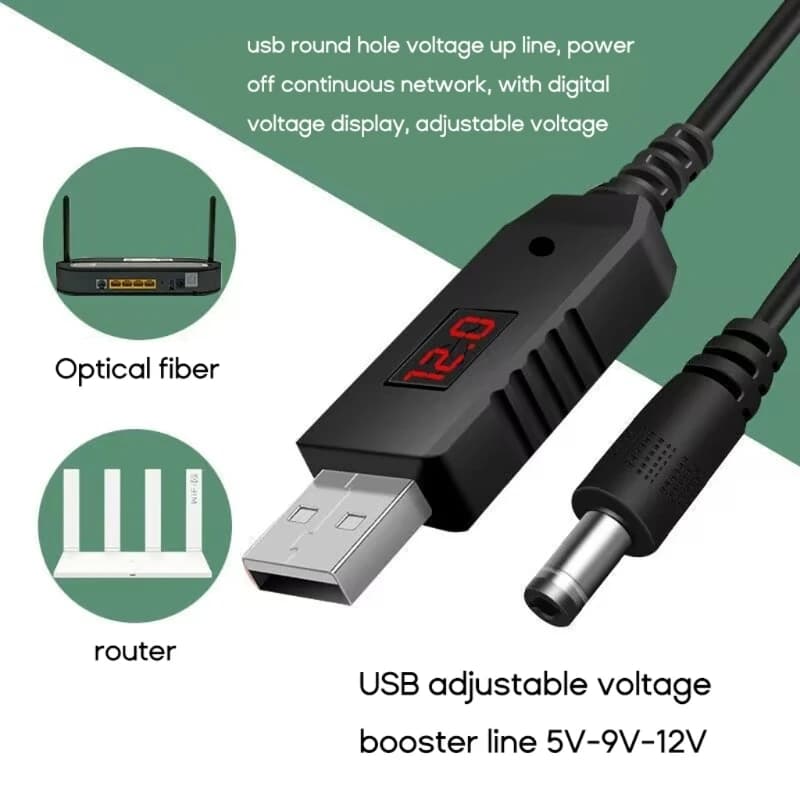 Cavo di alimentazione da USB a 9V 12V per altoparlante del Router cavo di ricarica da USB a Jack di alimentazione spina del cavo di alimentazione Display a LED