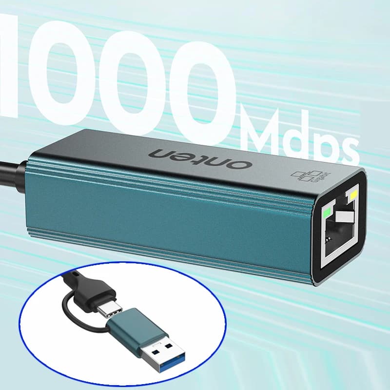 Docking station multifunzione con adattatore LAN RJ-45, adattatore da USB 3.0 a Gigabit Ethernet 10/100/1000 Mbps, cavo di prolunga e hub USB