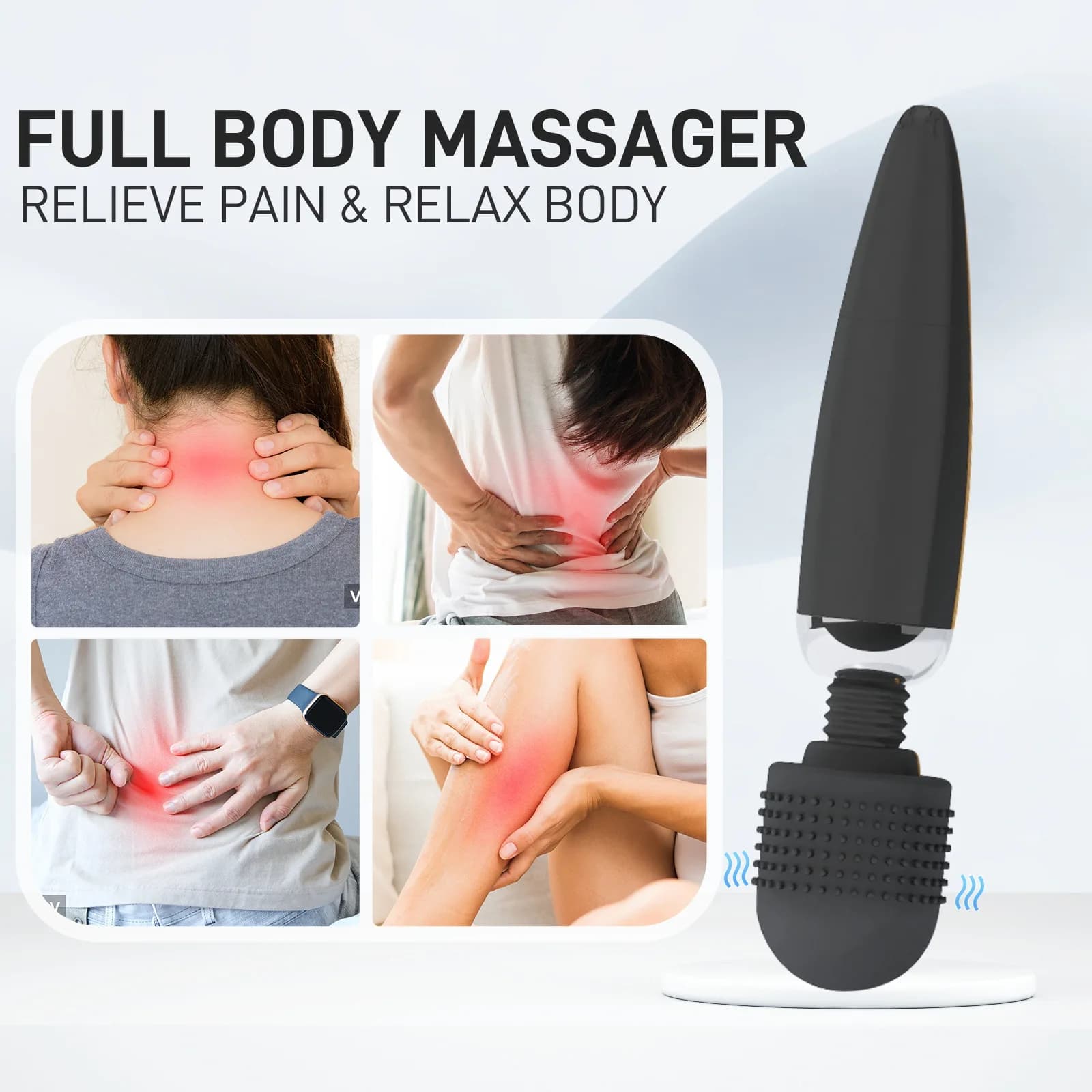 Electric Massage Stick, 8 intensity levels 20 vibration modes Suitable for neck, feet, head, back Portable Health Massage Gun