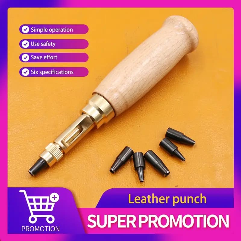 Detachable book drill screw drill Auto with 6-dimensional tip 1.5-4mm automatic straps leather tools with screw punch