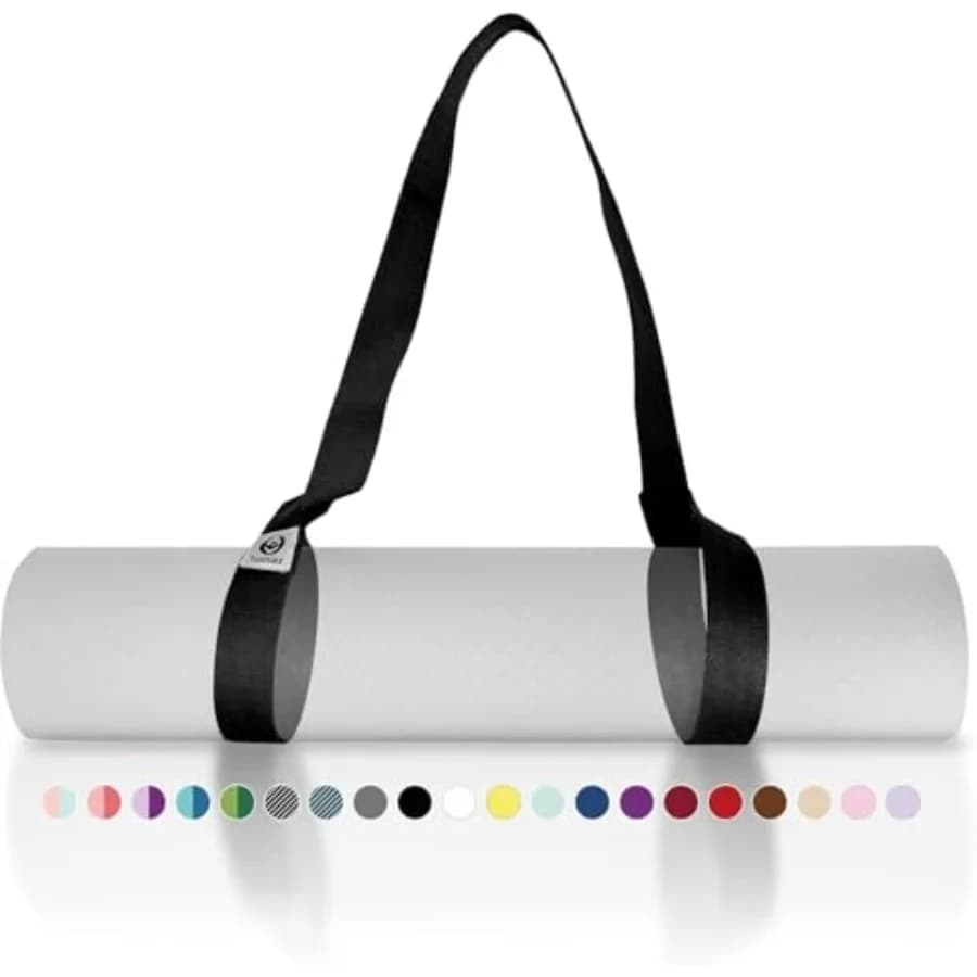 Yoga Mat Strap [MAT NOT Included] 2 Sizes with Extra Thick and Comfy Delicate Texture, Adjustable Yoga Mat Carrier