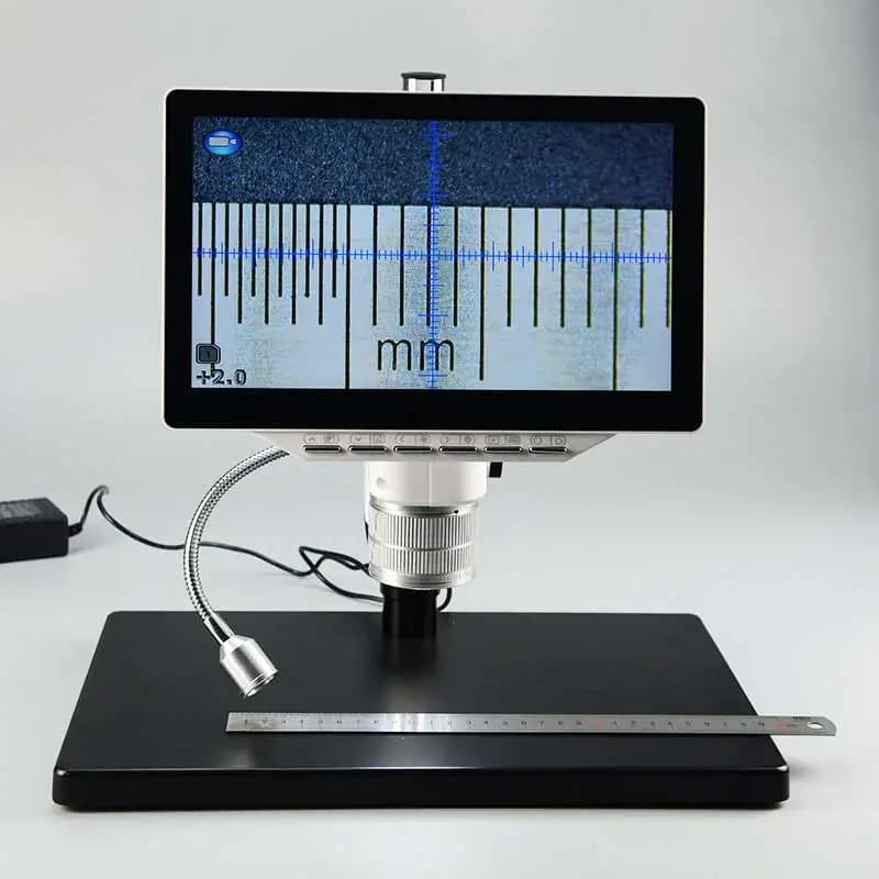 Microscopi elettronici HD da 10 pollici Luci a LED Riparazione di telefoni digitali Microscopio Fotocamera Video Microscopio per saldatura PCB