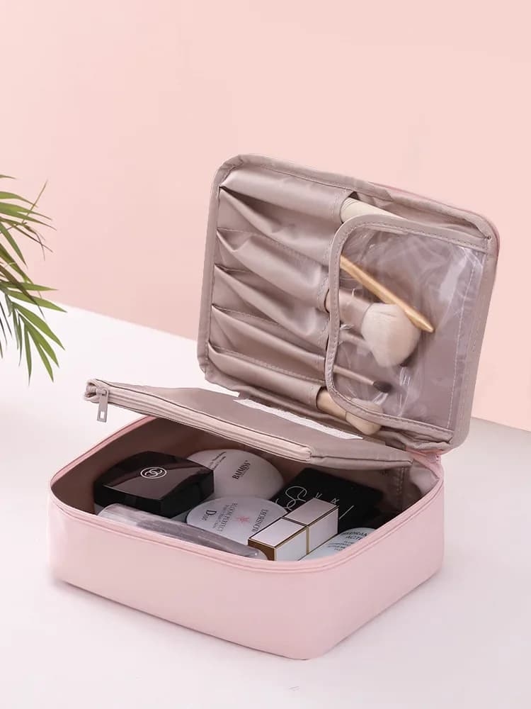 Women's high-end portable cosmetic bag Large Capacity Travel Washer Bag Three-dimensional makeup bag