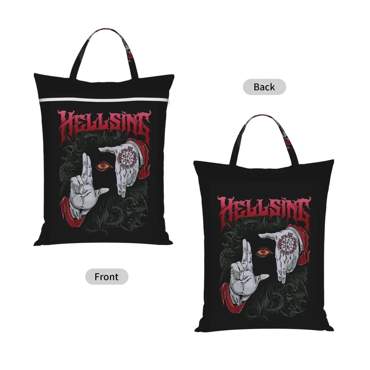 Alucard Hellsing Manga Travel Laundry Bag Waterproof Reusable Dirty Clothes Pouch Gym Yoga Camping Washing Basket