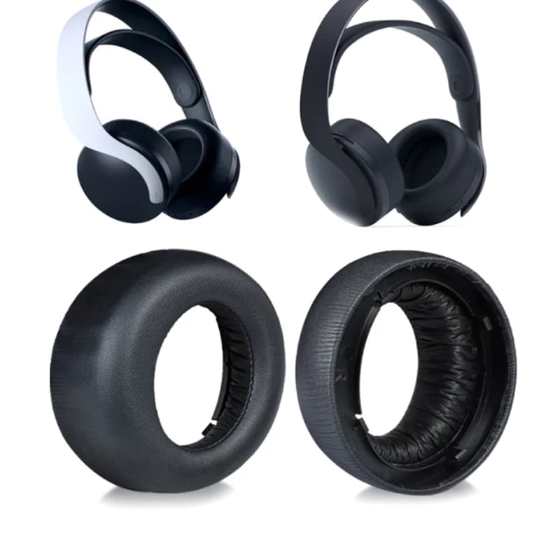 Cuscinetti di ricambio neri per cuffie PS5 PULSE 3D Cuscinetti auricolari Copri cuffie Accessorio di riparazione