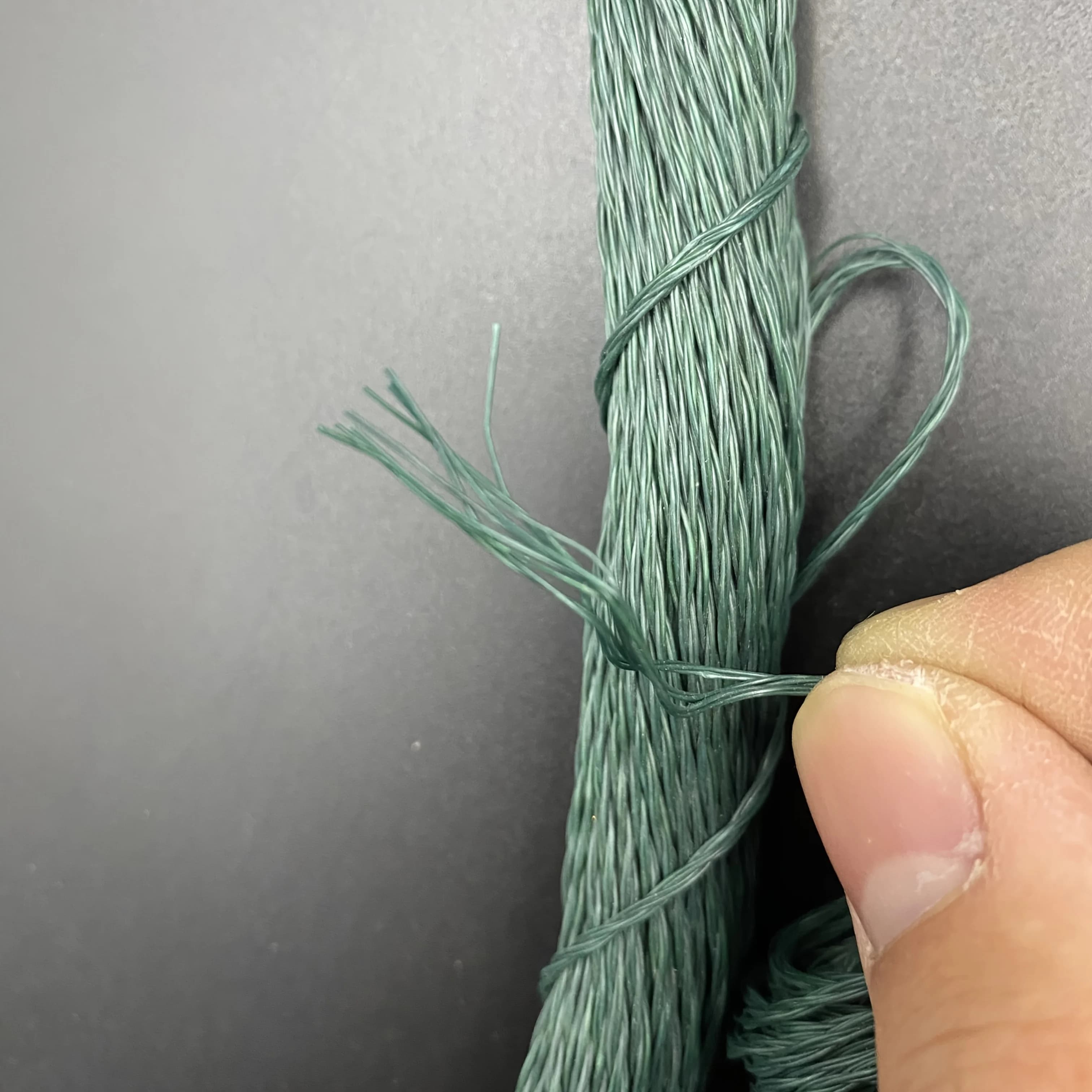 2 corde per rete da pesca in nylon verde resistente: realizzate in materiale PA ad alta resistenza, perfette per la pesca all'aperto