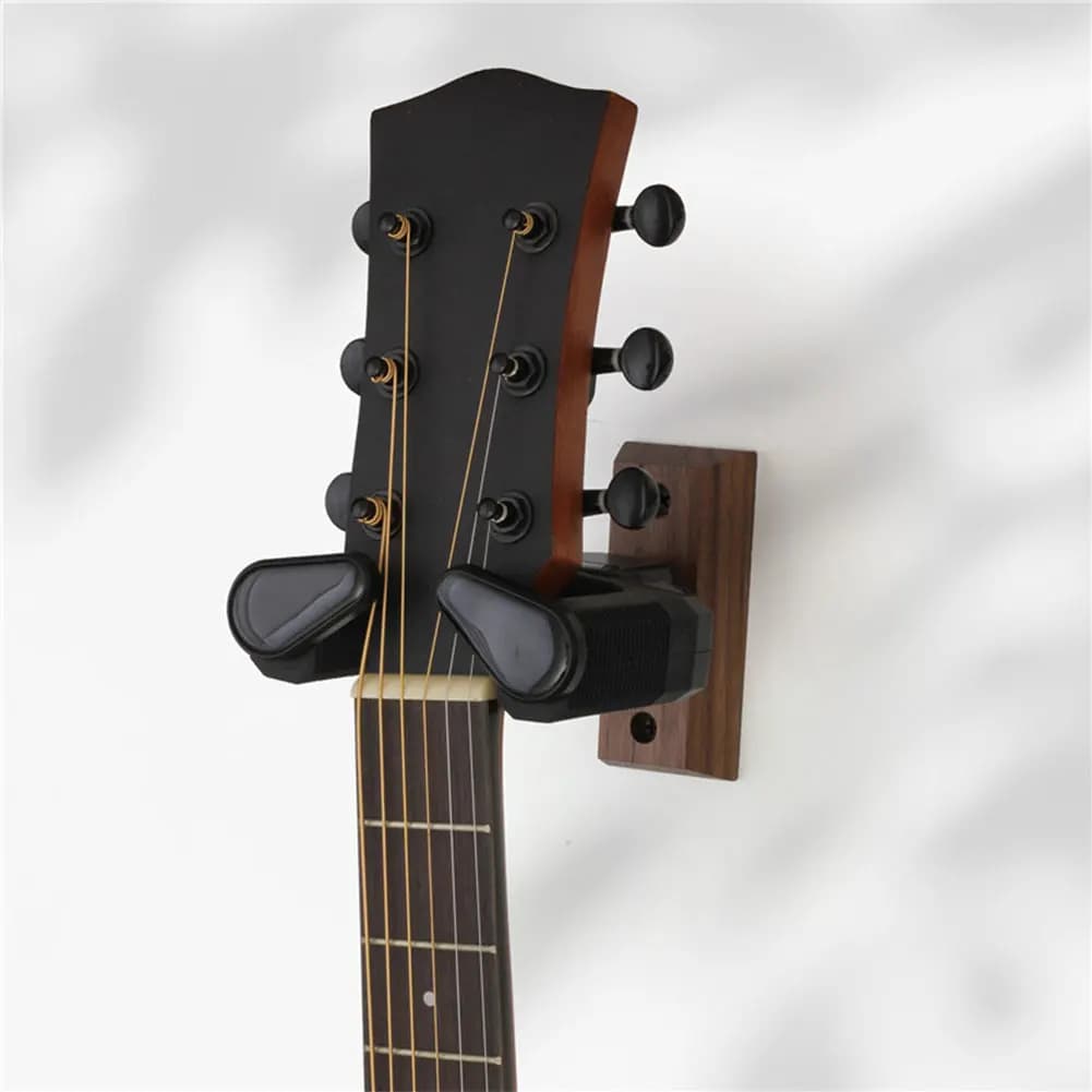 Gancio per chitarra in legno Staffa per display per chitarra antiscivolo Supporto per gancio per chitarra universale per chitarra elettrica Ukulele basso