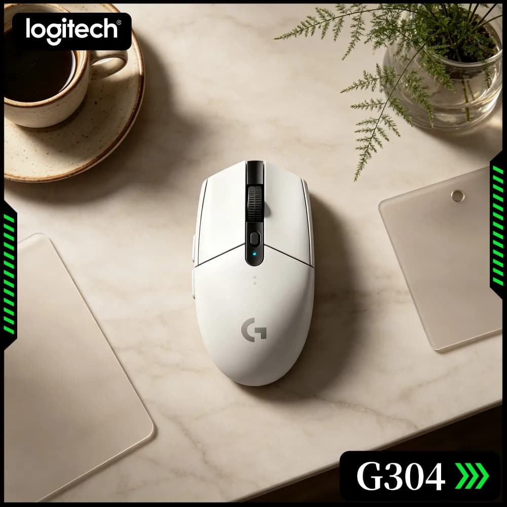 Logitech G304 LIGHTSPEED Wireless Gaming Mouse Practical AA‑Battery Power Source Easy Acquisition And Replacement For End‑Users